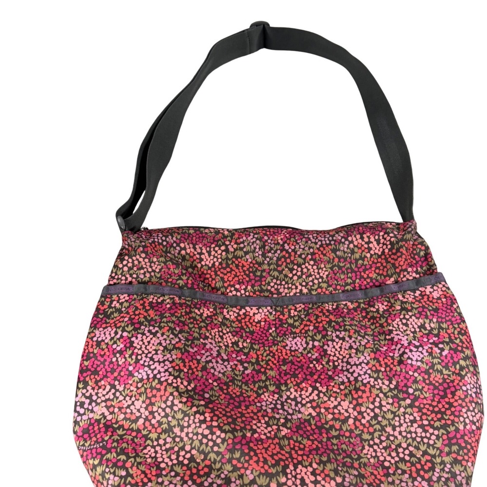LeSportsac Pink Floral Lightweight Crossbody Bag Adjustable Strap Travel Messeng - Picture 1 of 11